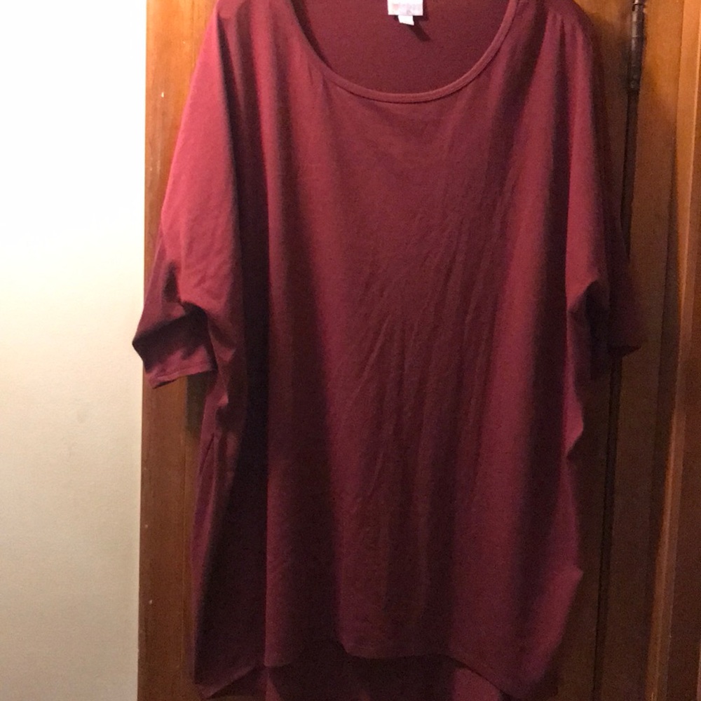 Lularoe Irma solid dark maroon 2xl xxl
